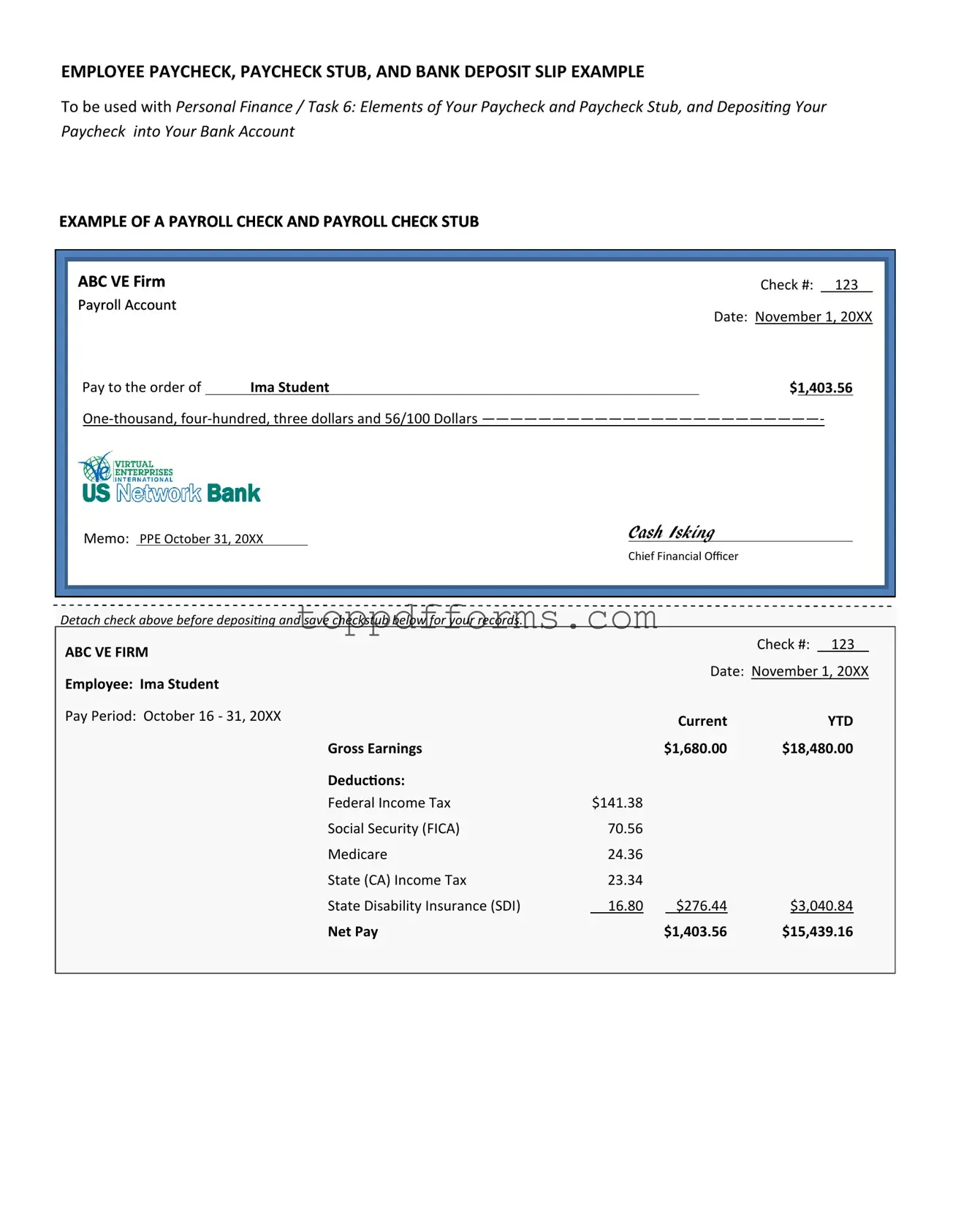 Free Payroll Check Form