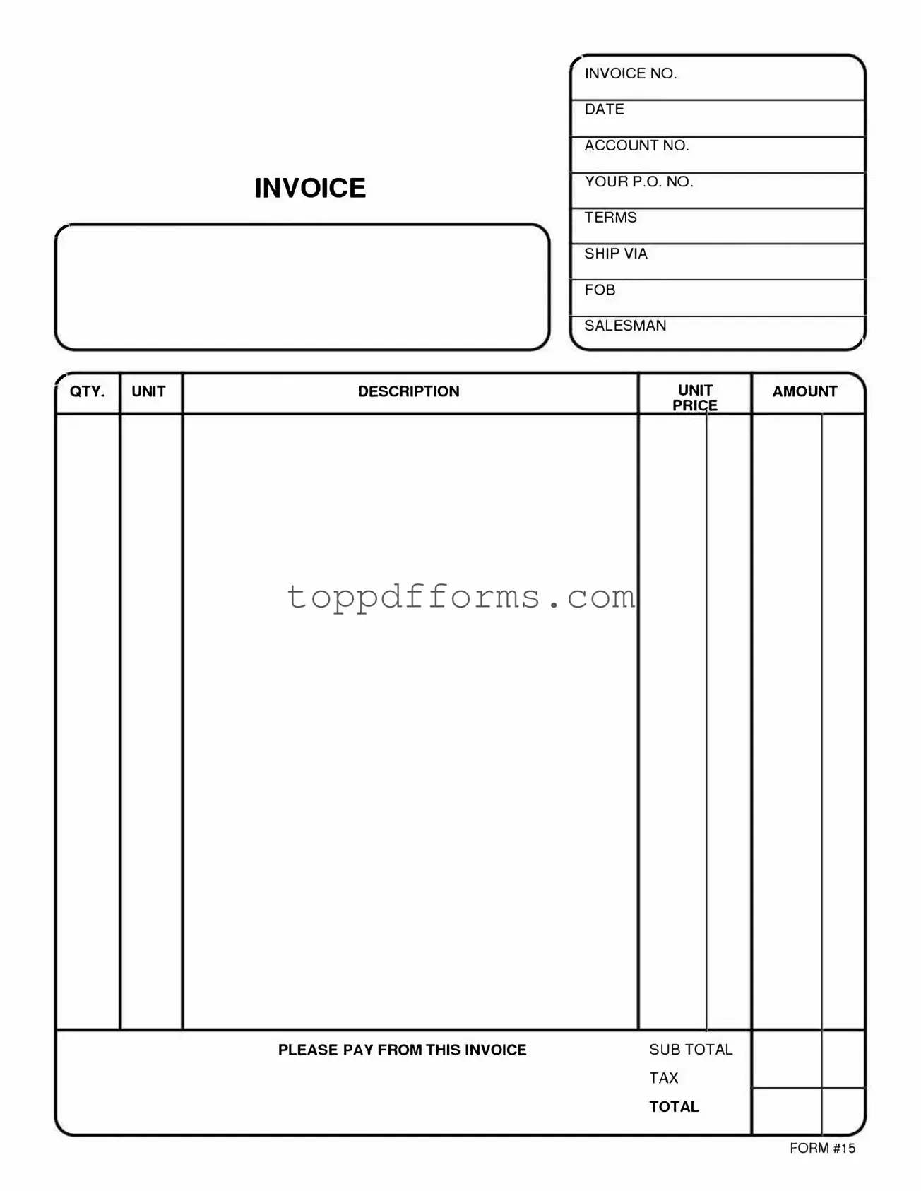 Free Free And Invoice Pdf Form