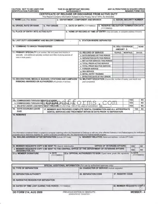 Free Dd 214 Form