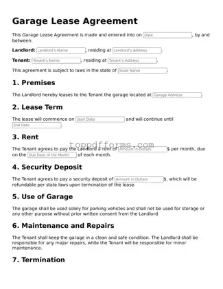 Free Garage Lease Agreement Template