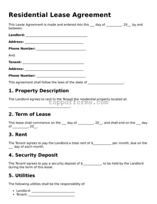 Free Lease Agreement Template