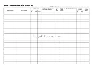 Free Stock Transfer Ledger Form