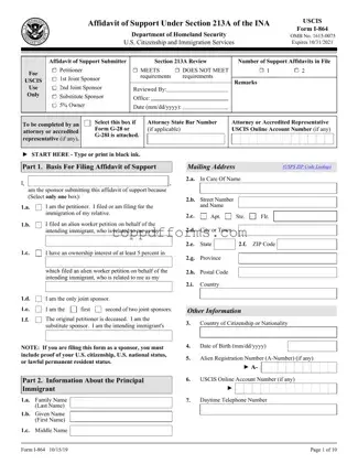 Free USCIS I-864 Form